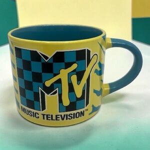 ✨ Retro MTV Mug – NEW | Bold Yellow & Blue Checkerboard | 90s Icon ✨